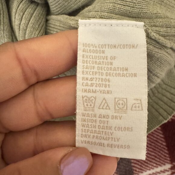 Tommy Hilfiger Sweater Women's Large Green Turtleneck Knit Long Sleeve Sweater - Picture 8 of 10